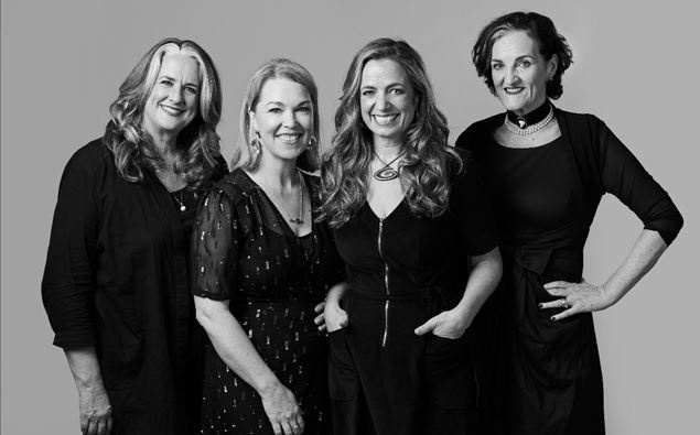 School Road editors Wendyl Nissen, Vanessa Marshall, Sido Kitchin, Sarah-Kate Lynch. (Photo / Supplied)