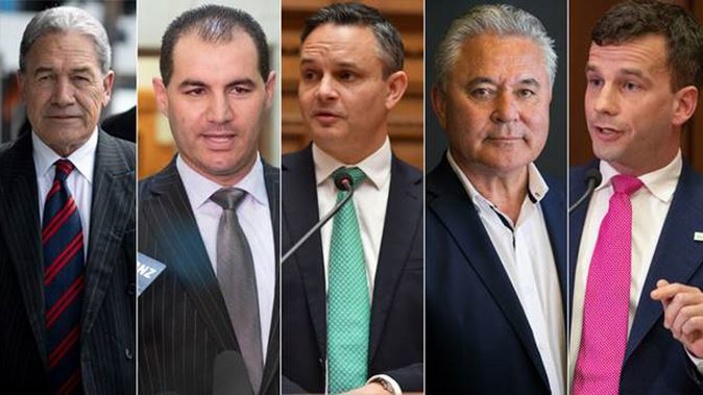 Winston Peters, Jami-Lee Ross, James Shaw, John Tamihere and David Seymour face off tonight in the leaders' debate.