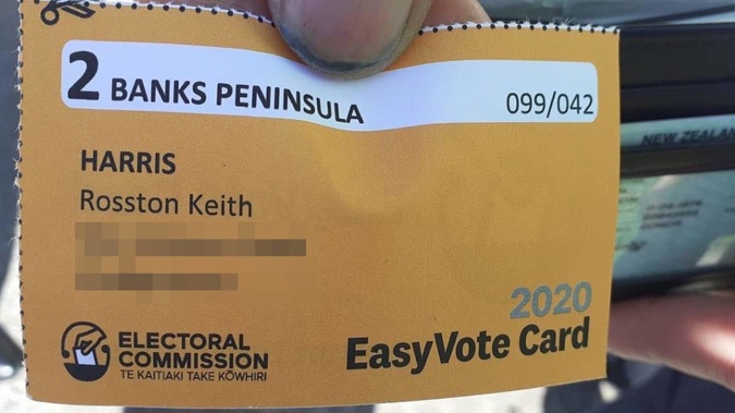 Rosston Keith Harris was sent his easy vote card - but he died 16 years ago. Photo / Supplied