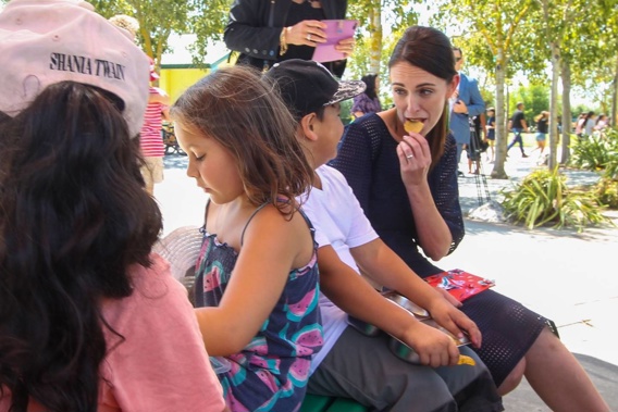 Prime Minister Jacinda Ardern launched the pilot free lunch programme at Flaxmere Primary School in Hawke's Bay in February. (Photo / Paul Taylor)