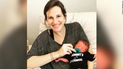 Brianna Hill had her baby between sections of the bar exam. (Photo / CNN)