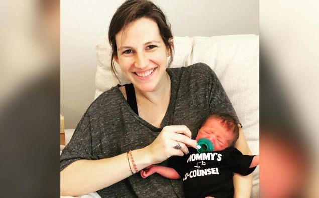 Brianna Hill had her baby between sections of the bar exam. (Photo / CNN)