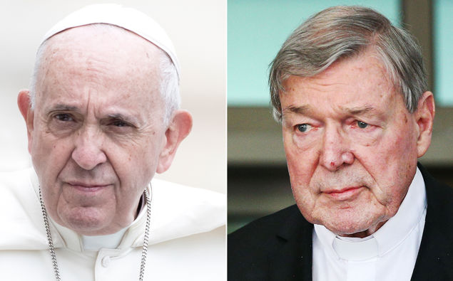 Pope Francis and Cardinal Pell. (Photo / CNN)