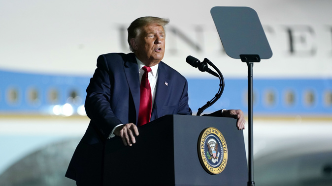 President Donald Trump speaks during a campaign rally at Orlando Sanford International Airport. (Photo / AP)