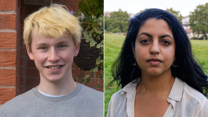 Alastair Fraser-Urquhart and Estefania Hidalgo are Covid-19 volunteers. (Photo / CNN)