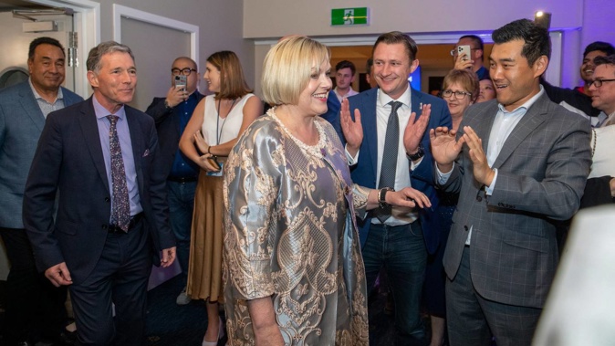 National leader Judith Collins arriving at National's election night HQ at the Royal NZ Yacht Squadron in Westhaven, Auckland. 17 October, 2020. NZ Herald photograph by Mark Mitchell