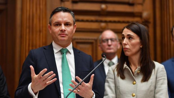 James Shaw with Jacinda Ardern. (Photo / NZ Herald)
