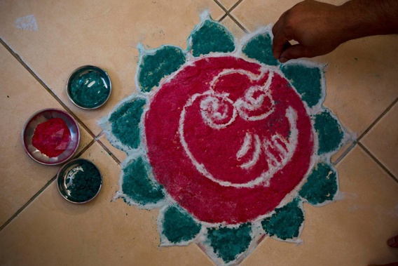 Rangoli art will be part of this year's revised Diwali Festival celebrations. Photo / NZ Herald