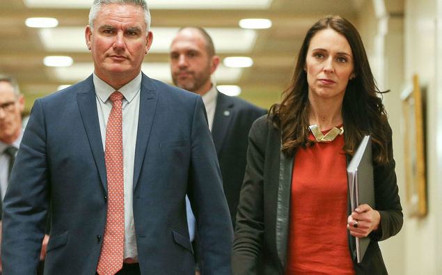 Kelvin Davis and Jacinda Ardern. (Photo / Getty)