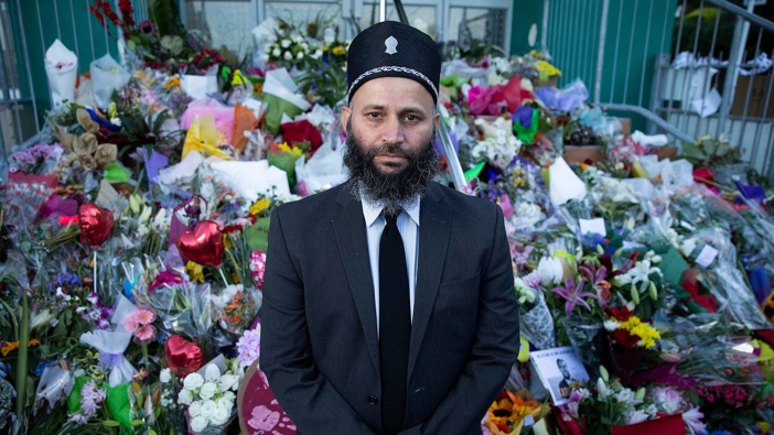 President of the International Muslim Association of New Zealand, Tahir Nawaz, at Kilbirnie Mosque in Wellington last March after the shootings in Christchurch. (Photo / Getty)