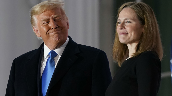 President Donald Trump and Amy Coney Barrett. (Photo / AP)