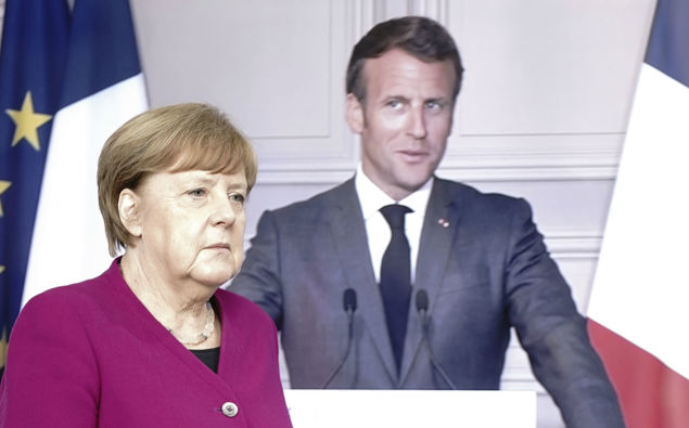 Angela Merkel and Emannuel Merkel. (Photo / AP)