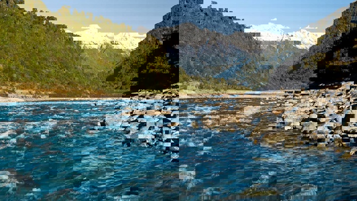 The Whataroa River and gorge. Photo / Tourism West Coast