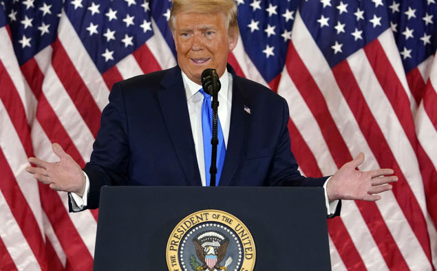 Donald Trump on election night. (Photo / AP)