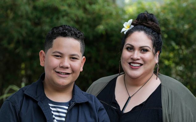JJ Marriner, left, has lived in the same home his whole life. That makes him a rarity among New Zealand kids. "We feel blessed in that respect," said his mother Linda. Photo / Alex Burton