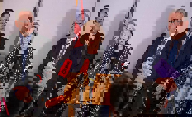 Shane Reti, Judith Collins and Gerry Brownlee. (Photo / NZ Herald)