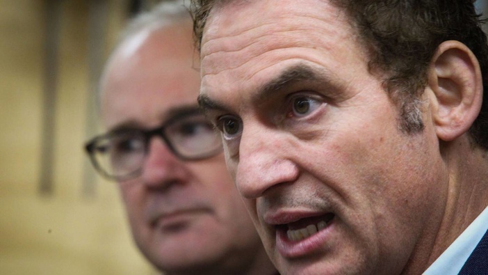 Stuart Nash (right) replaced Phil Twyford (left) as the minister responsible for the America's Cup in the recent Cabinet reshuffle. Photo / Hawke's Bay Today