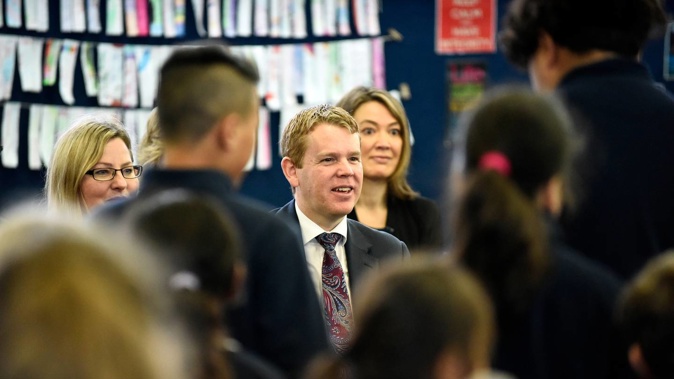 Education Minister Chris Hipkins has announced $132m worth of school upgrades across the North Island today. Photo / George Novak