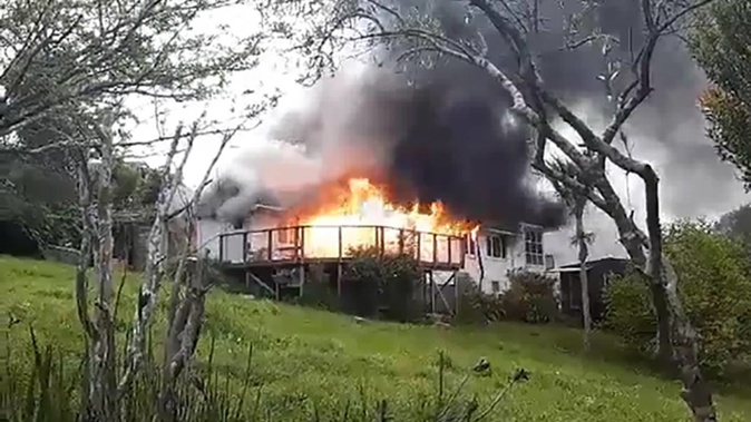 Firefighters battled the large blaze last month. (Photo / Michael Rowse)