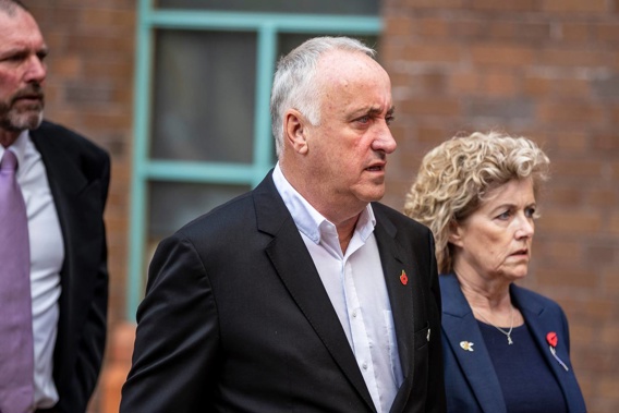 David Millane (centre) and Gillian Millane at Auckland High Court for the trial of Grace's murderer in November 2019, with Detective Inspector Scott Beard (left). (Photo / Michael Craig)