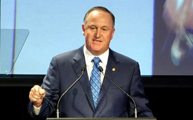 Sir John Key at the Annual General Meeting yesterday. (Photo / NZ Herald)