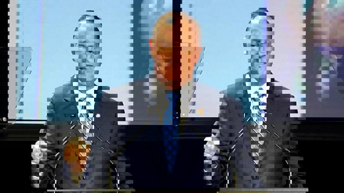 Sir John Key at the Annual General Meeting yesterday. (Photo / NZ Herald)