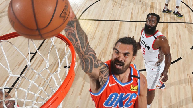 Steven Adams is reportedly on the move from Oklahoma City to New Orleans. Photo / Getty