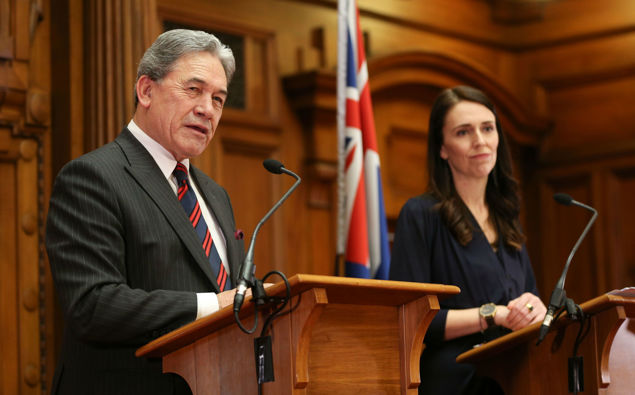Winston Peters and Jacinda Ardern. (Photo / Getty)