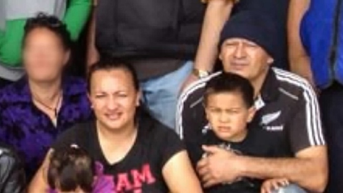 Lance Rangihuna with his partner Tiny Tibble and their children Ashton-Lee Ranghinua and Ana-Roimata Rangihuna in March 2012. Photo / Supplied