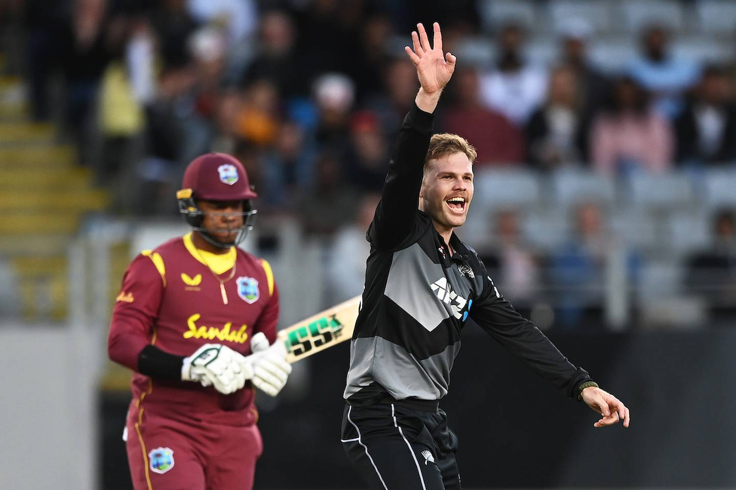 Lockie Ferguson took a five-wicket bag for the Black Caps. Photo / Photsport