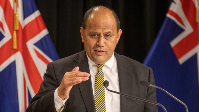 Minister of Maori Development Willie Jackson during the post-Cabinet press conference. Photo / Mark Mitchell