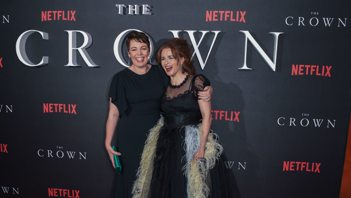 Olivia Colman and Helena Bonham Carter portray The Queen and Princess Margaret in The Crown. (Photo / Getty)