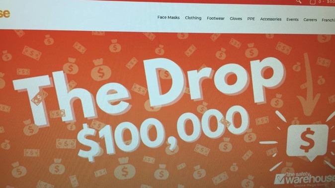 The Safety Warehouse advertised a $100,000 "cash drop" on social media. Photo / Supplied