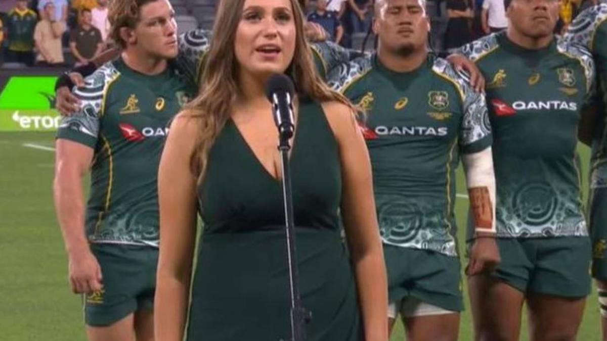 The national anthem was performed over the weekend.