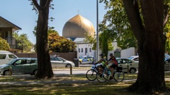 Al Noor mosque beside South Hagley Park in Christchurch. Photo / Mark Mitchell