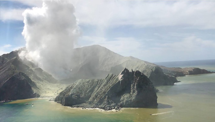 White Island aerial view after the volcanic eruption on December 9 2019. Photo / File