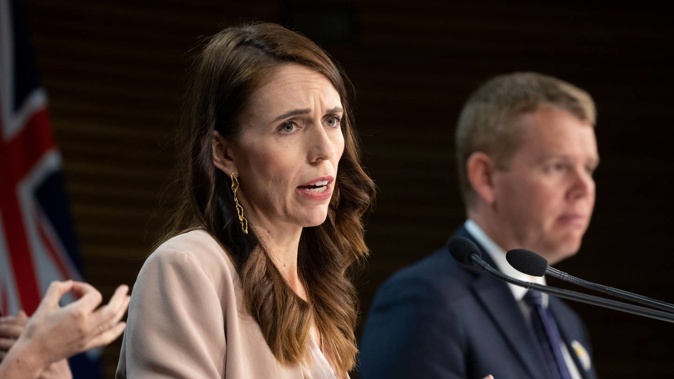 Prime Minister Jacinda Ardern and Covid-19 Response Minister Chris Hipkins. Photo / Mark Mitchell