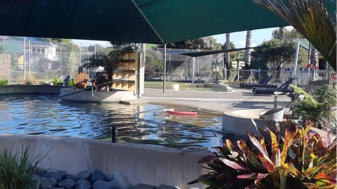 The girl was discovered face-down in the pool at the Miranda Holiday Park. Photo / Supplied