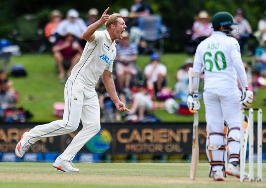 Kyle Jamieson has helped the Black Caps claim the World No 1 test ranking. Photo / Photosport