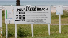 The person who died while diving at Pourerere Beach on Christmas Day was 17-years-old. (Photo / Supplied)