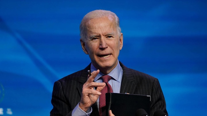 Biden received his second dose of the vaccine earlier this week. Photo / AP