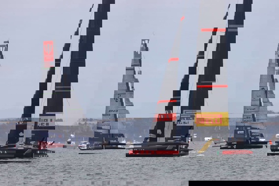Luna Rossa beat American Magic by more than a leg. Photo / Brett Phibbs