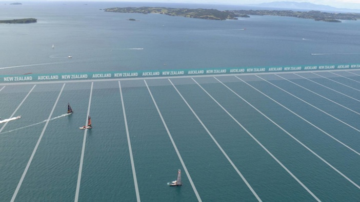 New graphics by Animation Research will be used during today's Prada Cup races after a copyright dispute. Photo / Supplied