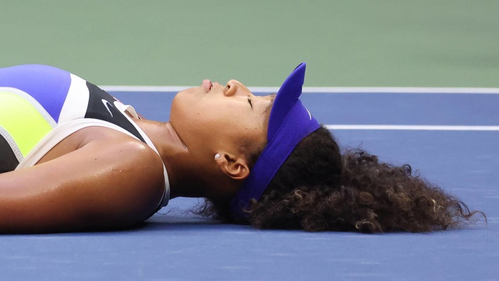 Naomi Osaka after winning the US Open in 2020. Photo / Getty Images