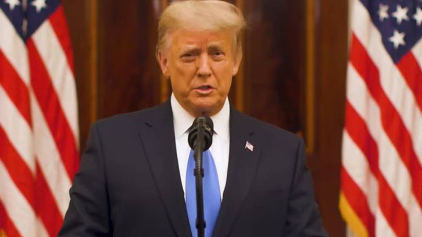 Donald Trump has delivered his farewell speech from the White House.