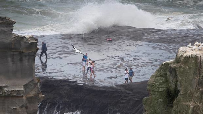 Participants were asked to identify rip currents in Muriwai Beach. (Photo / NZ Herald)