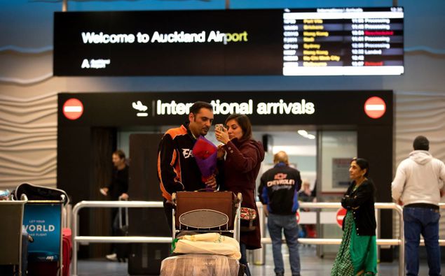Arrivals haven't walked straight through Auckland International Airport since last April. Photo / Dean Purcell.