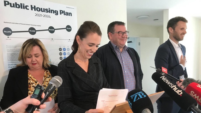 Prime Minister Jacinda Ardern speaking to media in Nelson. Photo / Jason Walls