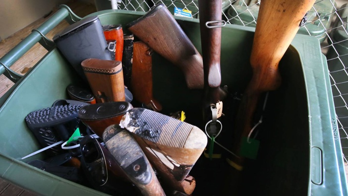 Guns at a buyback event in Whangārei on November 12, 2019. Photo / Tania Whyte