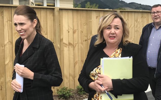 Jacinda Ardern and Housing Minister Megan Woods. (Photo / NZ Herald)